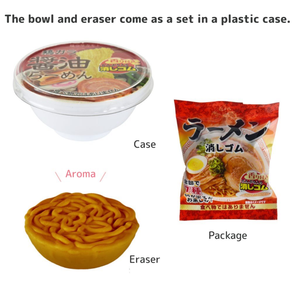 Ramen Erasers Complete with Bowls