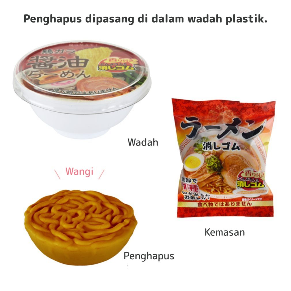 Penghapus Berbentuk Ramen dalam Mangkuk